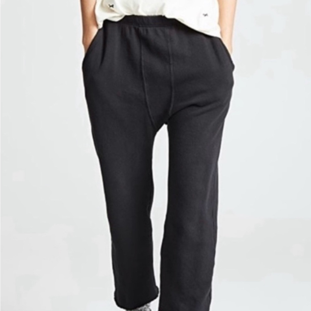 The GREAT Women’s Cotton Drop Crotch Harem Pants Black Size XS Pull-On Slouchy